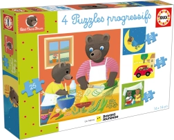 Educa puzzle Petit Ours Brun 4 în 1 (12–25 piese)