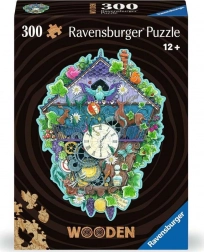 Puzzle conturate din lemn cu ceas cu cuc, 300 piese Ravensburger