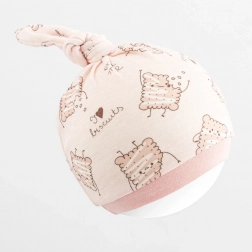 căciuliță pentru bebeluși din bumbac New Baby Biscuits roz