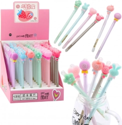 Pix cu gel cu radieră și capac decorativ