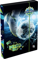 Cutie pentru caiete A5 Jumbo fotbal cu elastic