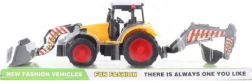 Tractor de construcție din plastic cu încărcător și excavator