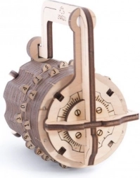 Ugears puzzle 3D lacăt numeric – machetă mecanică din lemn