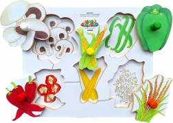 Puzzle din lemn cu legume