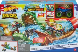 HOT WHEELS MONSTER TRUCKS Color Shifters – Fălcile crocodilului, set de joacă