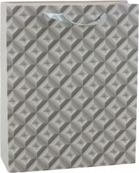 Geantă Cadou cu Efect Geometric 3D Gri 32 x 26 x 10,5 cm