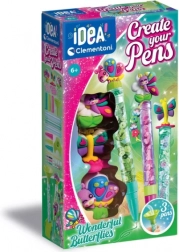 set creativ pentru realizarea de pixuri wonderful butterflies