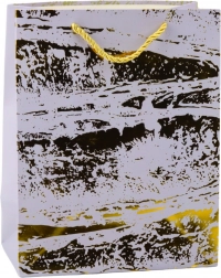 Geantă cadou elegantă cu decorațiuni aurii 23 x 18 x 10 cm