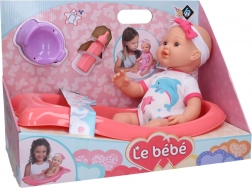 Păpușă care face pipi cu set și cădiță 41 cm