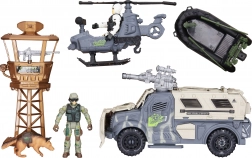 set militar cu figurine și efecte luminoase și sonore 25 cm