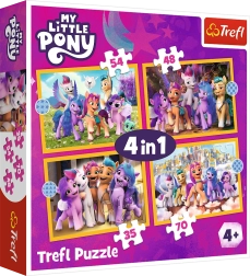 Puzzle 4 în 1 – Cunoaște poneii MY LITTLE PONY Trefl