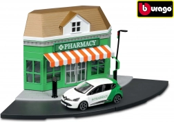 Bburago City farmacie 1:43 set de joacă cu mașină metalică