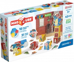 Geomag Magicube Trei purceluși – cuburi și cleme magnetice