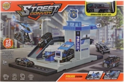 Stație de poliție pliabilă cu mașinuță