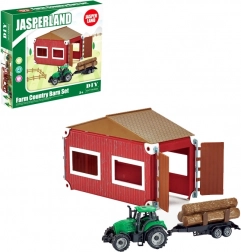 Set tractor și fermă cu hambar