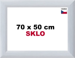 Ramă din aluminiu pentru puzzle 70 × 50 cm, argintie