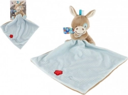 Măgăruș de pluș cu pătură 25x25 cm