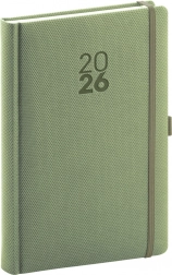 Agenda zilnică Diamante 2026 Olive 15 x 21 cm