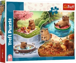 Puzzle 300 de piese „Patru anotimpuri cu capibare”