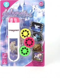 Lanternă și proiector Unicorni pentru copii