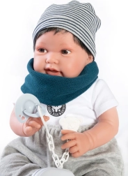 Antonio Juan Pipo Hair – păpușă realistă bebeluș 42 cm cu corp moale