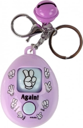 Breloc mov cu jocul piatră, foarfecă, hârtie