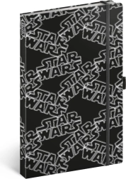 Caiet de notițe Star Wars negru liniat 13 x 21 cm