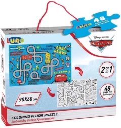 Luna puzzle auto labirint cu două fețe 48 piese