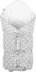 Scutec clasic cu șireturi New Baby gri cu buline