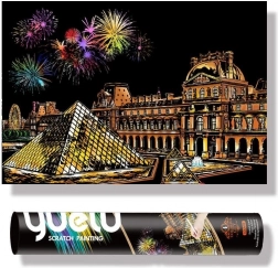 Tablou de zgâriat Louvre 75x52 cm