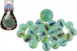 Bile din sticlă pentru joc în plasă – mix de dimensiuni