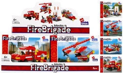 Set de construcție pompieri cu minifigurină – 4 tipuri