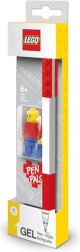 Stilou cu gel LEGO cu minifigurină, roșu