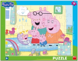 dino puzzle Peppa Porcușorul – Frații, 40 piese