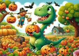 Puzzle Dinosaurus Drăguț 50 Piese