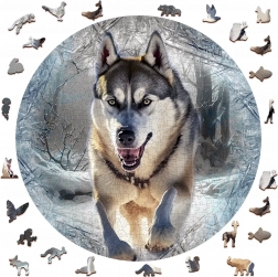 Puzzle din lemn Lupița în Fugă 505 piese de la Wooden City