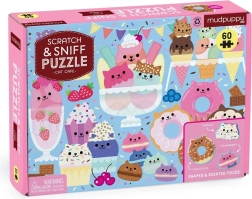 Puzzle Mudpuppy Cafenea pentru pisici cu arome – 60 piese
