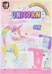 Carte de colorat și activități pentru copii Unicorn A4