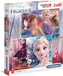 Puzzle 2x60 piese Regatul de Gheață 2 Super culori