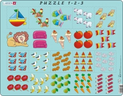 Puzzle Larsen cu imagini pentru numărare pentru copii, 10 piese