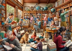 Puzzle Librărie 2000 de Piese Bluebird