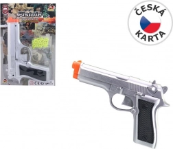 Pistol de plastic cu biluțe 21 cm