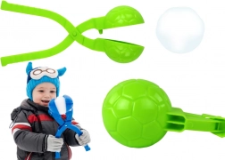 Snowball maker – dispozitiv manual pentru bulgări de zăpadă, verde, model minge de fotbal