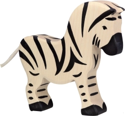 Figurină din lemn cu zebră Holztiger - 1 bucată