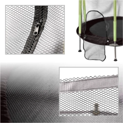 Trambulină pentru copii cu plasă, pentru interior și grădină, 140 cm, verde