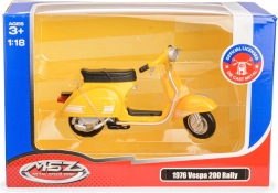 Model metalic scooter Vespa 200 Rally 1976 1:18 galben