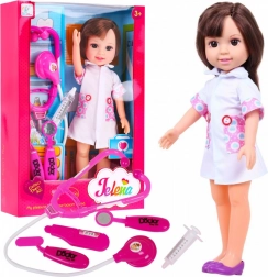 Păpușă mare asistentă medicală cu accesorii medicale pentru copii 3+
