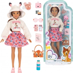 Păpușă de modă Disney ILY 4Ever cu tematică Bambi și set de accesorii 30 cm