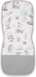 Inserție pentru cărucior Baby Mix arici, reversibilă muselină/bumbac cu piele ecologică