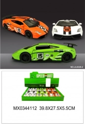 model sport auto din metal cu uși care se deschid și funcție pull back